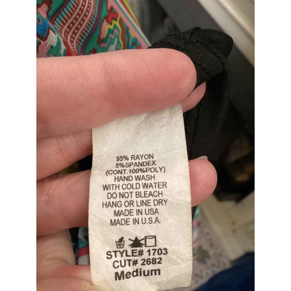 Yetts Los Angeles Womens Multi Color Geometric Print Mixed Media Maxi Dress M - Picture 5 of 6